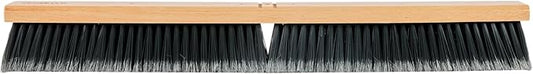 Restaurantware-BROOM HEAD ONLY: Clean Tek Professional 30-Inch Broom Head, 1 Heavy-Duty Push Cleaning Tool - Handle And Brace Sold Separately, Medium Plastic Bristles, Wooden, Commercial Use