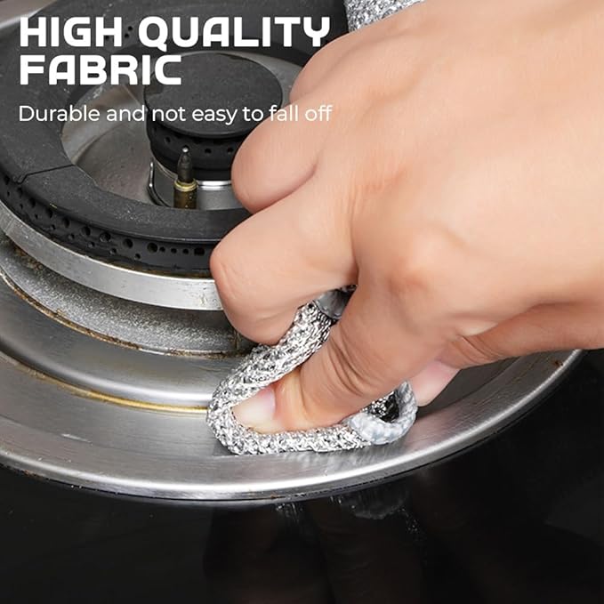 Pousbo 2024 New Multipurpose Wire Dishwashing Rags, Premium Metal Wire Dishwashing Cloth Scrubs Cleans, Scrubbing Wire Dishwashing Rags Non-Scratch Wire Dishcloth for Dishes, Sinks (5)