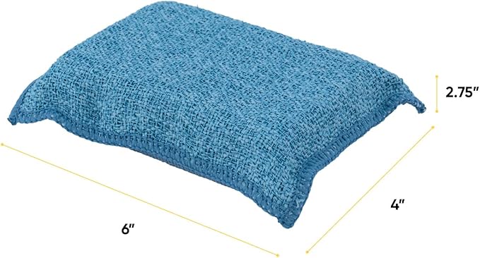 Miracle Microfiber Scrubbing Sponge, Blue Extra Scrubbing Power Sponge for Kitchen, Sink, Pot, Pan and Dish Washing, Super Absorbent and Rapid Drying 8-Pack