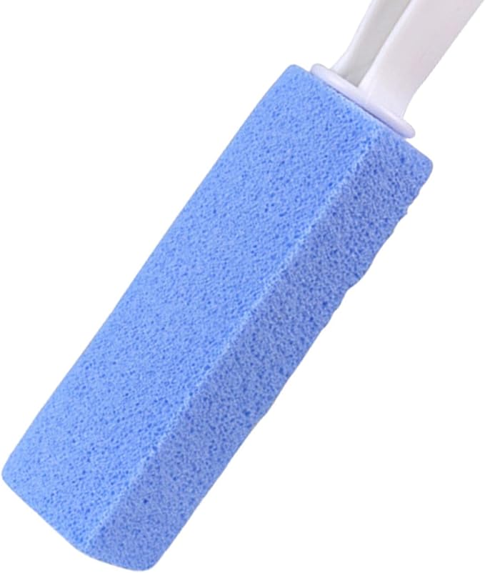 Toilet Cleaner Stone Dead Corner Grout Cleaner Long Handle Bathroom Appliances Toilet Brush for Household Cleaning (Blue 10cm)
