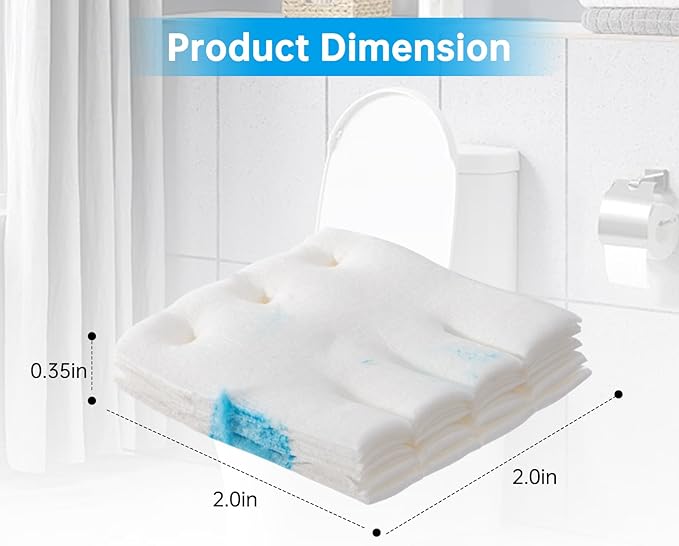 24 Pack Flushable Refills Compatible with Scrubbing Bubbles Toilet Bowl Brush, Disposable Cleaner Refills Pads for Scrubbing Bubbles Toilet Wand, Toilet Brush Refill Accessories (Only Pads)