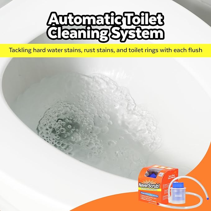 Refill Cartridge Self Cleaning Toilet System - Replacement Cartridge for Automatic Toilet Bowl Cleaner - 1.65 oz, Lasts Up To 3-5 Months Continuous Toilet Bowl Cleaning