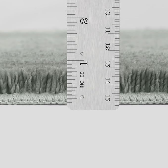 Bath Rugs Set 3 Pieces Bathroom Mat Soft Absorbent Plush Shaggy Soft Floor Non Slip Shower Bath Tub Machine Washable (Moss-Leaf, 20"x32"/20"x20"/17"x24")