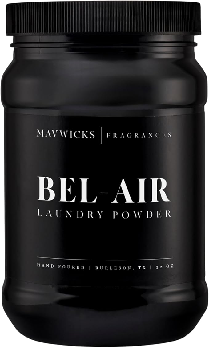 Mavwicks - Luxury Laundry Detergent Powder (Bel-Aire) 32 Oz – Concentrated for Tough Stains and Odors, For All Washing machine types – Gentle on Fabrics