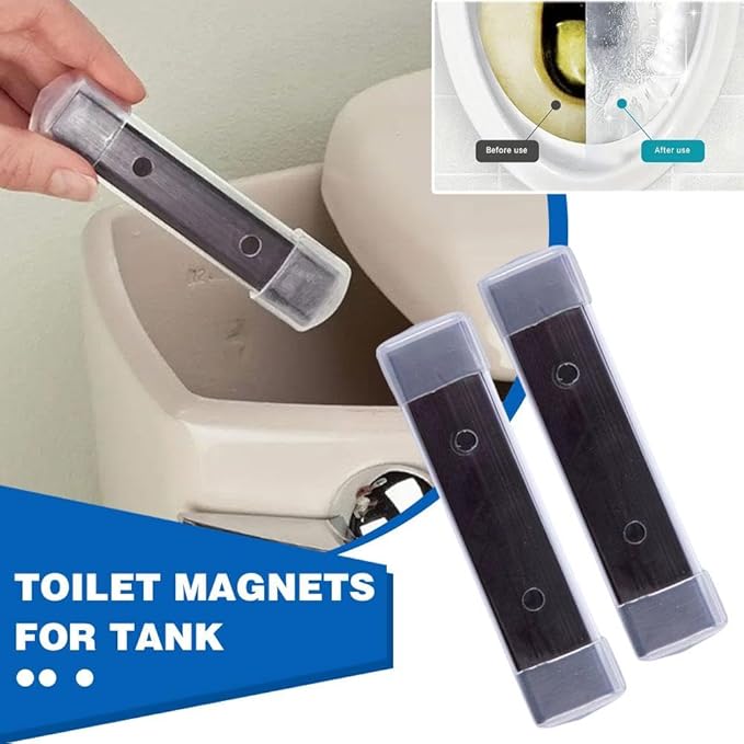 4 Pcs Toilet Magnets for Tank, Toilet Cleaning Magnets, Magnetic Toilet Tank Cleaner, No Need to Touch Stains, No Chemicals No Staining