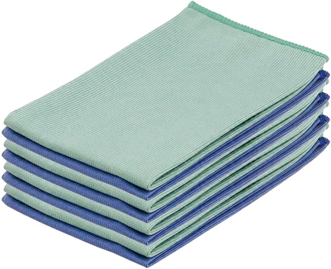 Superio Microfiber Window Cleaning Cloth, Mirror & Glass Miracle Cloth Lint & Streak Free, Washable, Large Eco-Friendly for Cars, Tv Screens, Glasses, Cleans with Plain Water (14x16), 8 Pack