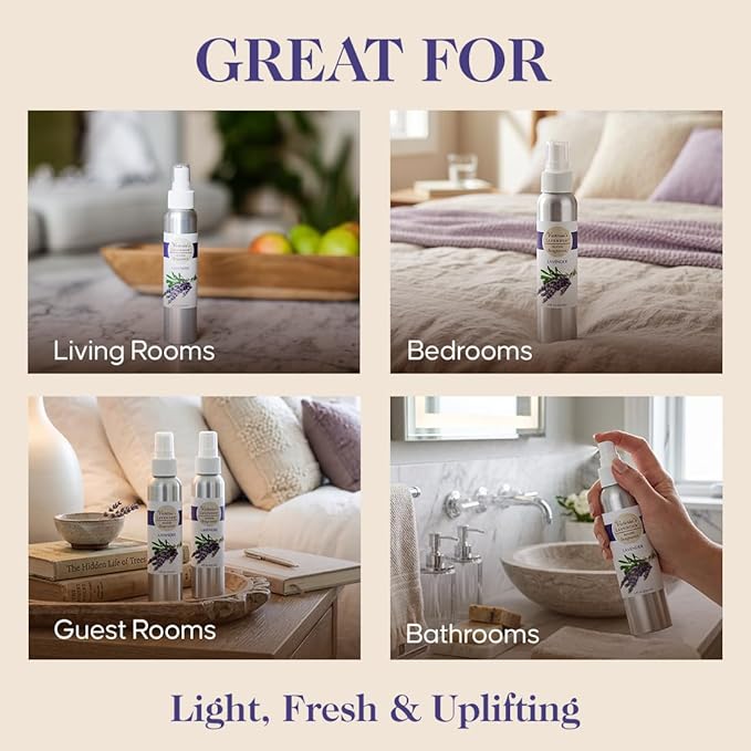 Victoria's Lavender Room Fragrance Spray - Air Freshener & Odor Eliminator - Lavender Spray - Luxury Essential Oil Scent for Home & Bathroom - Aromatherapy Relaxation & Stress Relief - 1 Pack, 4 oz