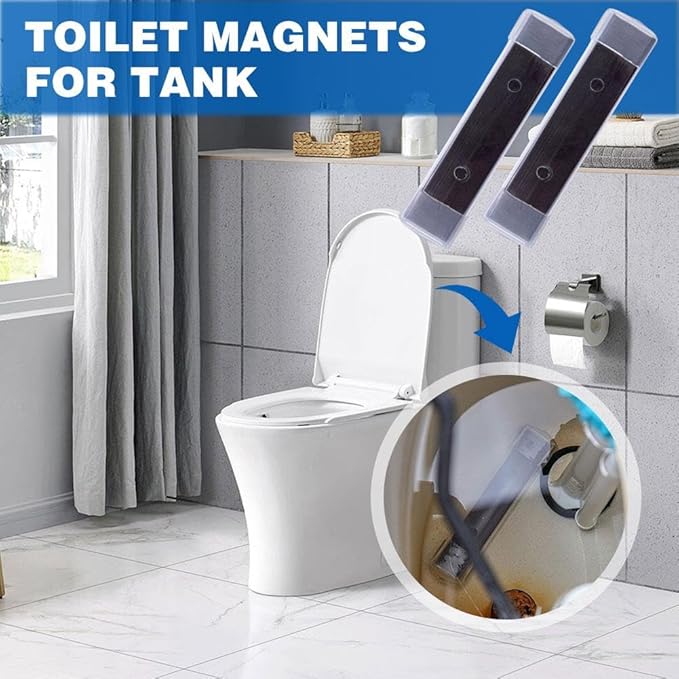 Toilet Magnets for Tank, Long Lasting Magnetic Tank Cleaner, No Chemicals No Staining Cleaning Supplies, for Household Bathroom (6PCS)