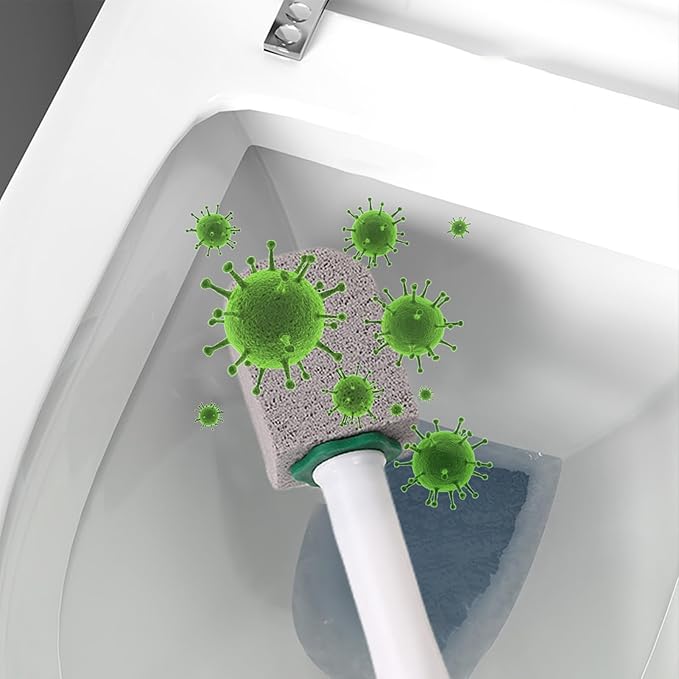 Pumice Stone Toilet Bowl Cleaner, Bathroom Cleaner Brush, Toilet Bowl Stain Remover Eraser, Commode Deep Cleaning Accessories, Cleans Hard Water Ring/Calcium Buildup/Stains