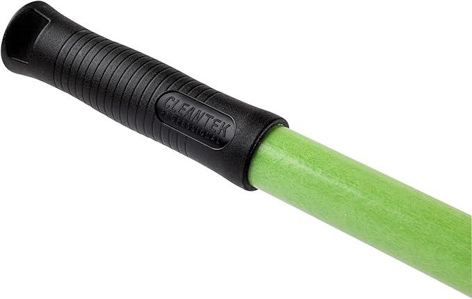 Restaurantware-Handle ONLY: Clean Tek Professional 63.98 Inch Dry Mop Handle, 1 Durable Mop Stick - Head and Frame Sold Separately, Ergonomic Grip, Green Fiberglass, for Home Use