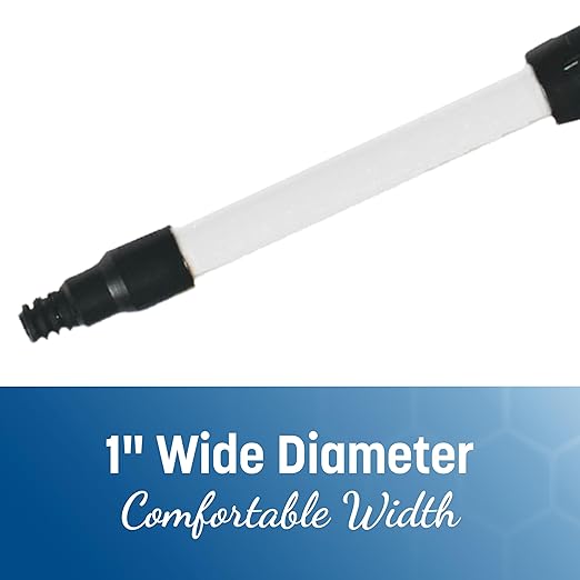 SPARTA 4102002 Spectrum Fiberglass Broom Handle, Mop Handle, Replacement Handle With Acme Threaded Tip For Commercial Cleaning, 4.5 To 8 Feet, White