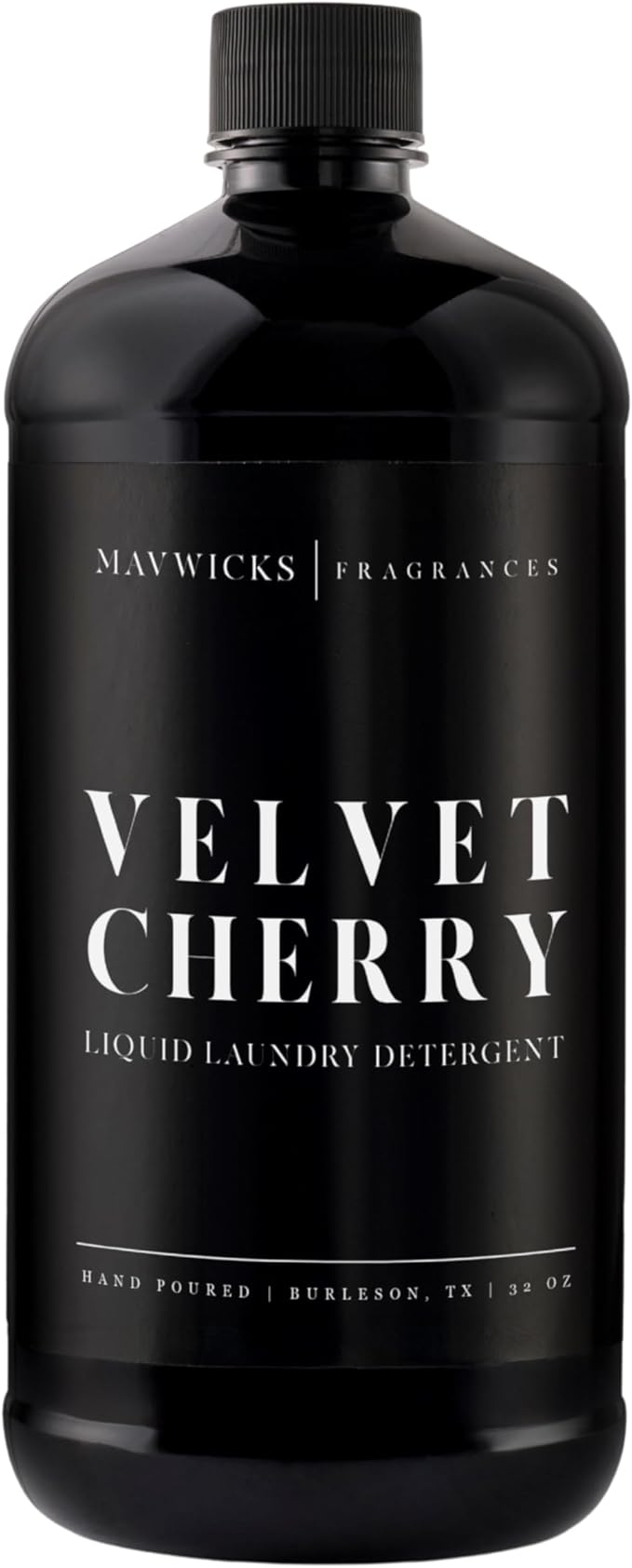 Mavwicks - Laundry Liquid Detergent (Velvet Cherry) - 32 Oz Laundry Perfume Bottle for Men & Women, Stain & Odor Remover, Deep Clean, Long-Lasting Fragrance and Freshness for All Fabrics
