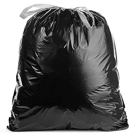 Aluf Plastics 33 Gallon 1 MIL Black Drawstring Tall Kitchen Garbage Bags - 34" x 40" - Pack of 150 - For Home, Kitchen, Restaurant, & Office