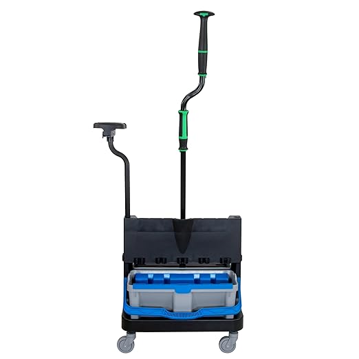 Unger Commercial - OmniClean Dual Bucket Kit with Offset Pole for Professional Floor Cleaning Systems, Janitorial Cleaning Set - CLBK2