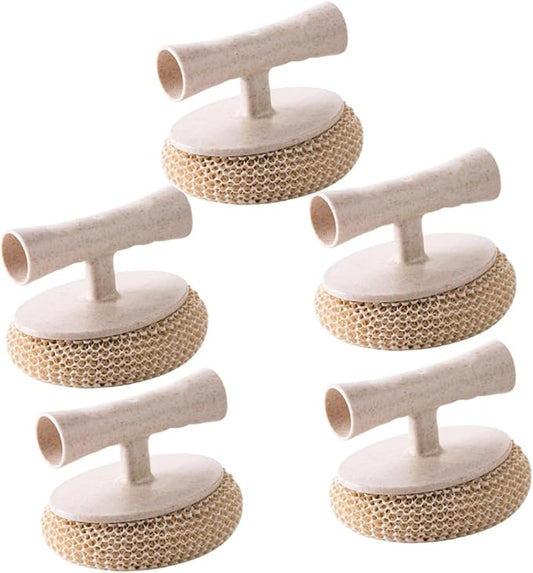 OUNONA 5Pcs Short Handle Kitchen Cleaning Brush Practical Bowl Sink Scrubber for Cleaning for Hard to Reach Areas Kitchen Supplies Dish Washing