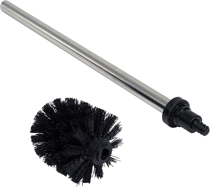 Casaphoria Stainless Steel Toilet Bowl Brush with Holder and Plunger Set, Freestanding Canister for Bathroom, 2 in 1 Hideaway Holder Heavy Duty Unclogger Plunger