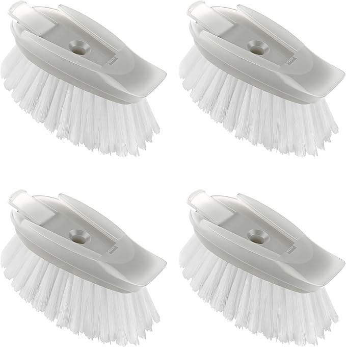 Dish Brush Refills 4 Pack, Grey Replacement BrushHeads Compatible with OXO Dish Brush & OXO DishScrubber