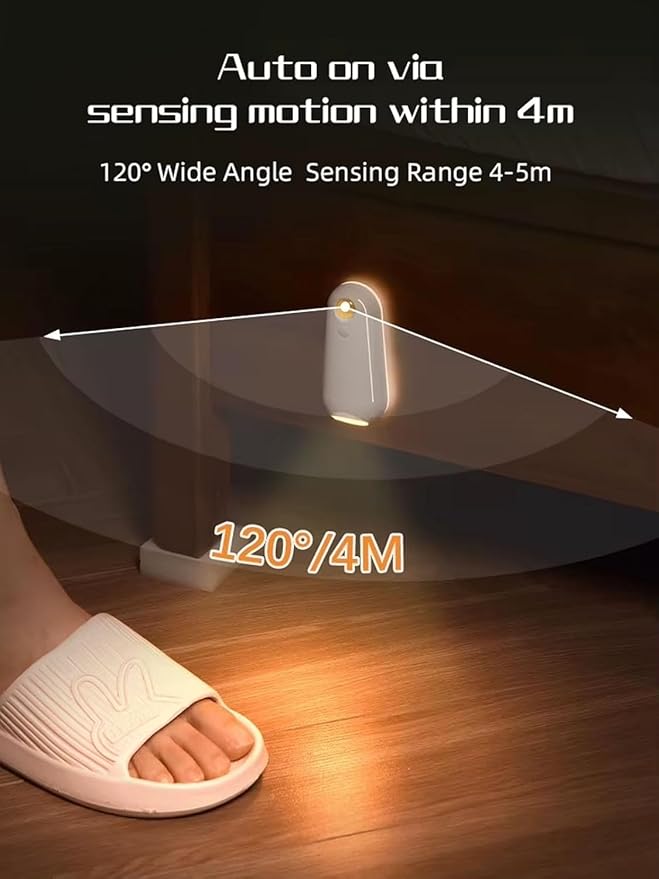 Purivio Self Cleaning UV Toilet Sanitizer Light, Motion Sensor Toilet Bowl Light, USB Rechargeable LED Night Light, Easy Install Bathroom Light for Night Use, Kids & Elderly Safe