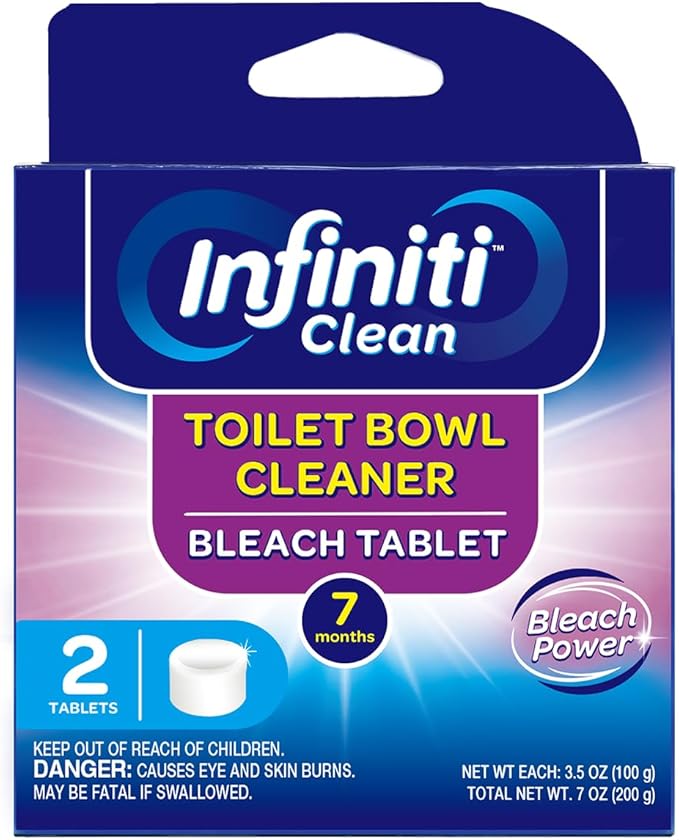 Toilet Bowl Cleaner Tablets 2 Pack, 3.5oz Automatic Toilet Bowl Cleaners with Bleach