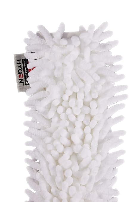 Rubbermaid Commercial Products, HYGEN Quick-Connect Flexible Dusting Wand with Microfiber Sleeve, White, Flexible Dusting for Office/School/Stadium/Lobby/Restaurant