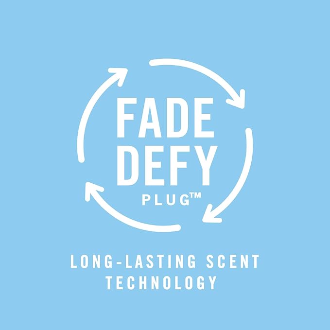 Febreze Odor-Fighting Fade Defy PLUG Air Freshener Refill, Heavy Duty Crisp Clean, (2) .87 fl. oz. Oil Refills