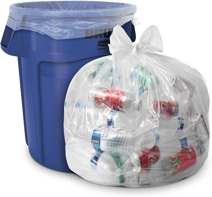 45 Gallon Clear Trash Bags - (Huge 400 Pack) - 40" x 46" - 2.0 MIL (Equivalent) - CSR Series - Heavy Duty Industrial Liners Clear Garbage Bags for Recycling, Contractors, Storage, Outdoor
