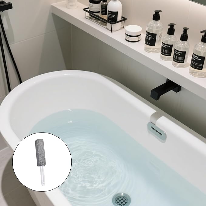 10 Pcs Pumice Stone Toilet Bowl Cleaner with Handle,High-Density Natural Pumice,Scratch-Free,Effectively Removes Hard Water Rings,Rust,Calcium for Bathtubs,Sinks,Pools, Grills,Ceramic Surfaces