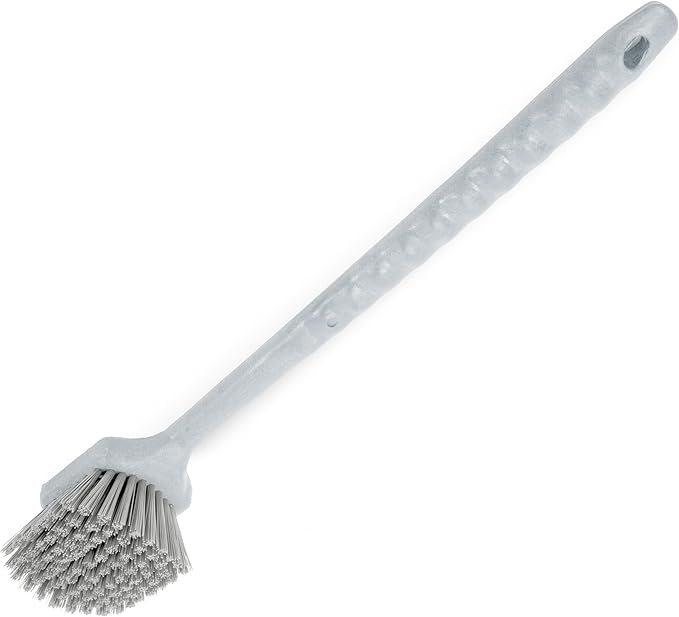 SPARTA 40501EC23 Plastic Large Scrub Brush, Kitchen Brush, Utility Brush With Long Handle For Cleaning, 20 Inches, Gray, (Pack of 6)