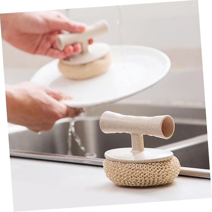 OUNONA 5Pcs Short Handle Kitchen Cleaning Brush Practical Bowl Sink Scrubber for Cleaning for Hard to Reach Areas Kitchen Supplies Dish Washing