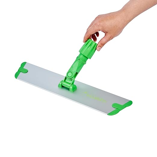 Restaurantware-Clean Tek Professional 15.7 Inch Flat Mop Plate Frame, 1 Quick Connect Mop Frame for Wet Or Dry Pads - Pads Sold Separately, Durable, Green Aluminum Cleaning Pad Base