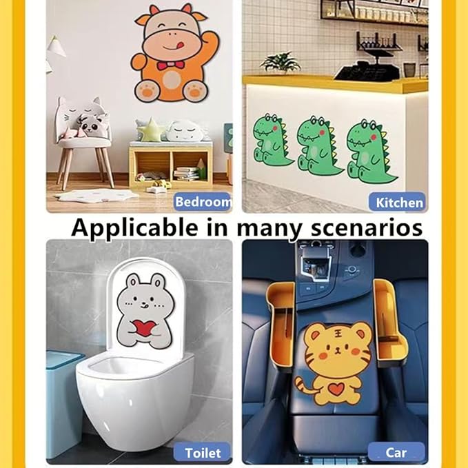 Toilet Fragrance Stickers, Self-adhesive Aromatherapy, Absorb Odor, Emit Fragrance, 4/8/16pcs Available, Cartoon Bathroom Waterproof Toilet Deodorant Stickers (4PCS)