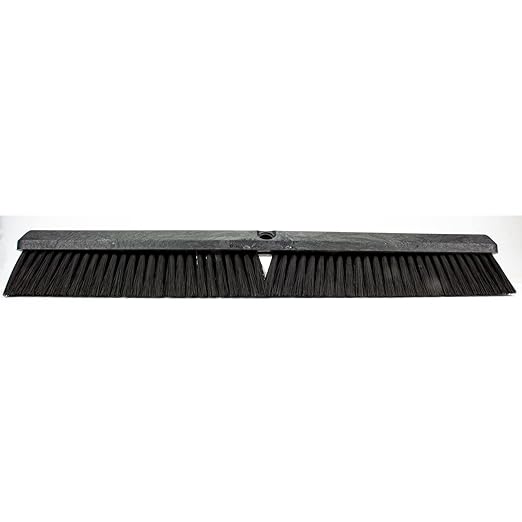 SPARTA Omni Sweep – 24" Heavy Duty Broom Head for Outdoor and Indoor Use, Nonabsorbent Block, Multi-Surface Deck Brush for Garage, Patio, Kitchen, and Concrete, Black, Pack of 12