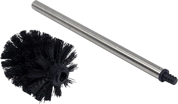 Casaphoria Stainless Steel Toilet Bowl Brush and Holder set for Deep Cleaning,Bowl Scrubber Brush with Lid for Bathroom,Deluxe Freestanding Toilet Brush and Plunger Combo