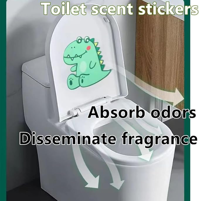 Toilet Fragrance Stickers, Self-adhesive Aromatherapy, Absorb Odor, Emit Fragrance, 4/8/16pcs Available, Cartoon Bathroom Waterproof Toilet Deodorant Stickers (32PCS)