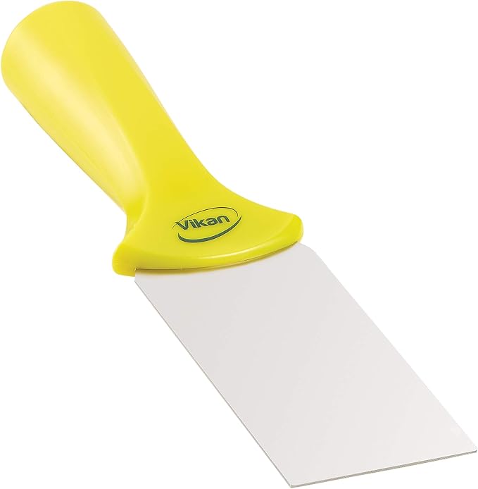 Vikan 2" Handle Mounted Stainless Steel Scraper - Yellow