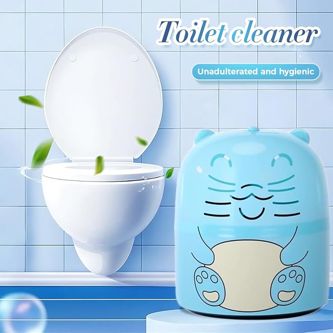 Cute Dinosaur-Shaped Toilet Bowl Cleaner Bottle, Toilet Cleaner & Toilet Deodorizer, 2025 Upgraded Magic Toilets Cleaning Bottle, Bathroom Toilets Bowl Cleaner One bottle lasts for 90 days (1, BLUE)