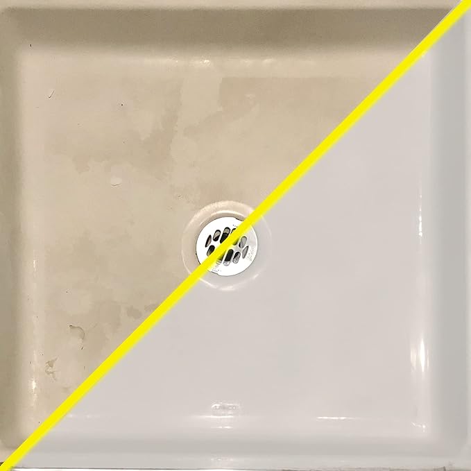 Giant Lion Hard Off+ Hard Water Stain and Spot Remover For Bathroom, Shower Doors, Glass, Tile and Metal 16oz
