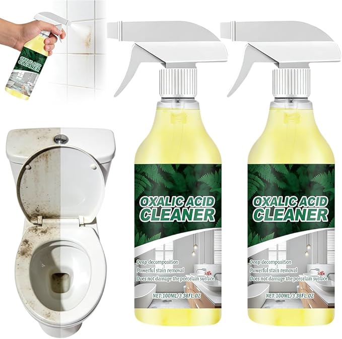 SENOY Powerful Stain Removal Cleaner Spray, 100ml/3.38 fl.oz Multipurpose Stain Removal Spray, Powerful Cleaning Foam Cleaner for Bathroom, Kitchen, Bathtub, Toilet, Porcelain, Tiles (2pcs)