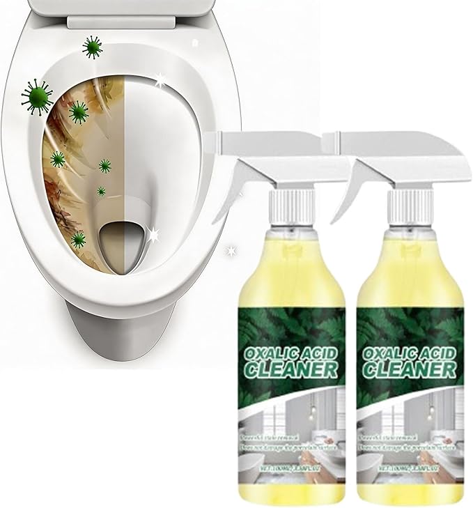 Oxalic Acid Cleaner Spray for Bathroom, Multi Surface Care for Toilet Tile Porcelain Grout Bathtub Sink, Daily Cleaning Liquid with Precision Spray Nozzle 100ml
