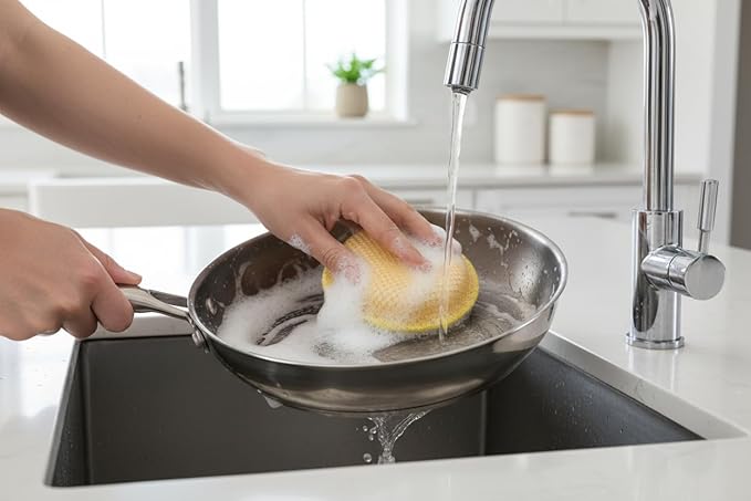 Dish Scrubbers Sponges Household Cleaning Supplies for Cleaning Dishes, Pots, Pans, Grills and Sinks
