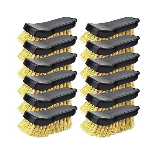 SPARTA 36501500 Plastic Hand Scrub Brush, Scrub Brush, Utility Brush With Break Resistant For Kitchen, Restaurant, Home , 6 Inches, Black, (Pack of 12)