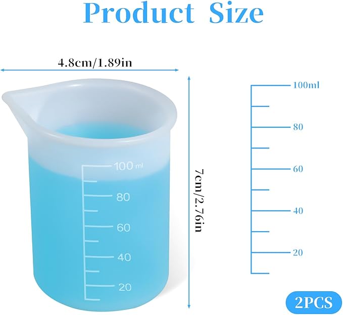 2Pcs Silicone Laundry Detergent Cup, Laundry Detergent Measuring Cup, Silicone Dispenser Cups Reusable for Liquid Flexible Washable Liquid Measuring Cups for Home, Dormitory, Hotel