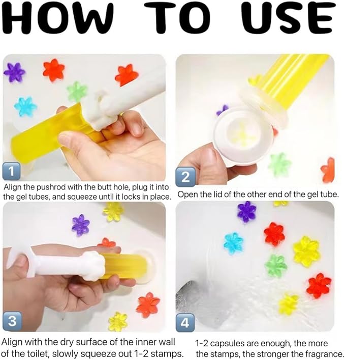 Generic Toilet Gel, 84 Count 6 Kinds Of Scent Toilet Cleaner Bowl Gel Stamp Kit Air Freshener