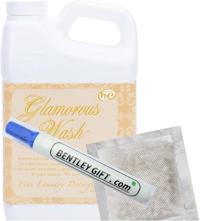 Tyler Candle Company Glam Wash Laundry Detergent, Diva 64 Fl Ozw/Dryer Sachet Pouch, BG Stain Remover Pen