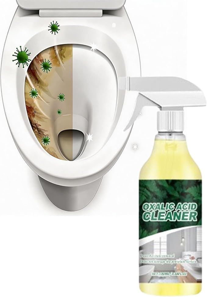 Oxalic Acid Cleaner Spray for Bathroom, Multi Surface Care for Toilet Tile Porcelain Grout Bathtub Sink, Daily Cleaning Liquid with Precision Spray Nozzle 100ml