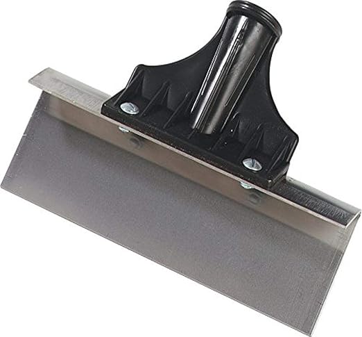 SPARTA Flo-Pac Floor Scraper with Handle Socket for Cleaning, 8 Inches, Black, (Pack of 12)