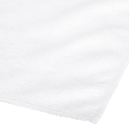 Carlisle FoodService Products 3633402 Polyester/Polyimide Blend Terry Microfiber Cleaning Cloth, 16" Length x 16" Width, White (Case of 12)