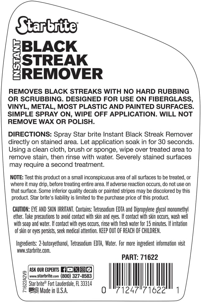STAR BRITE Black Streak Remover & Degreaser + Magic Sponge Eraser 2 Pack - Super Charge Your Cleaning Kit