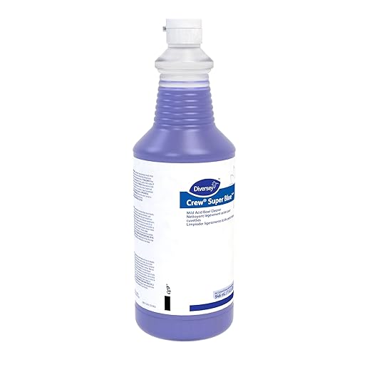 CREW 94476081 Super Blue Mild Acid Toilet Bowl Cleaner, Removes Rust, Scale & Stains, Citrus Scent, Ready-to-Use Squeeze Bottle, 32-Ounce