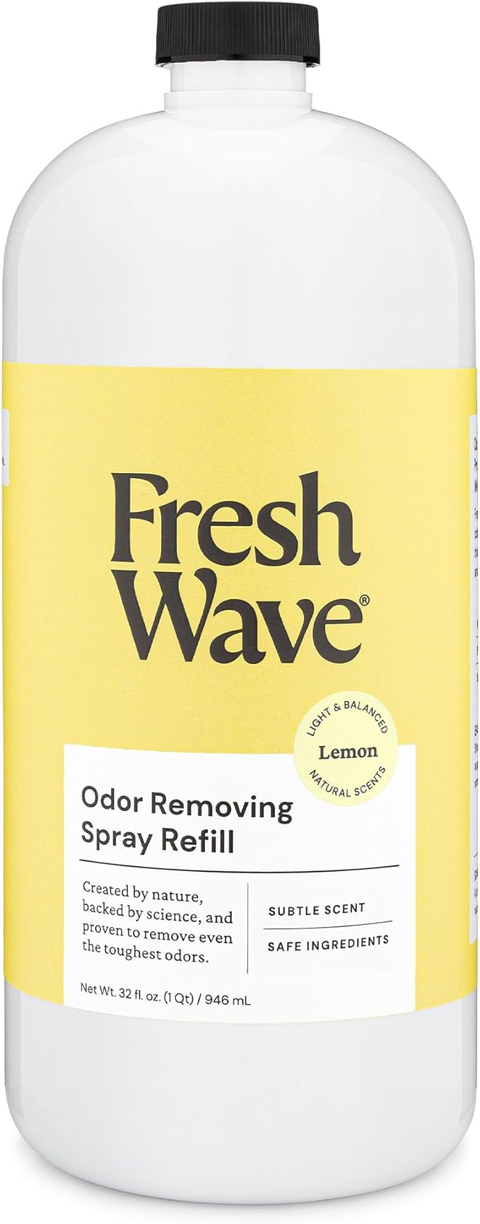 Fresh Wave Lemon Scent Odor Eliminator Spray & Air Freshener Refill, 32 fl. oz.